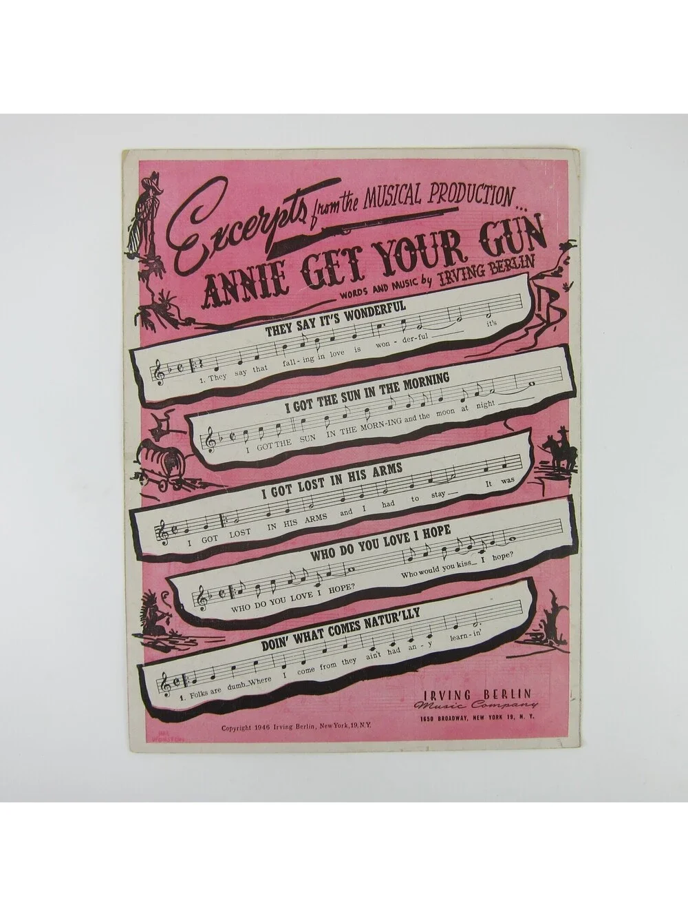 Sheet Music Doin What Comes Naturally Annie Get Your Gun Irving Berlin 1946